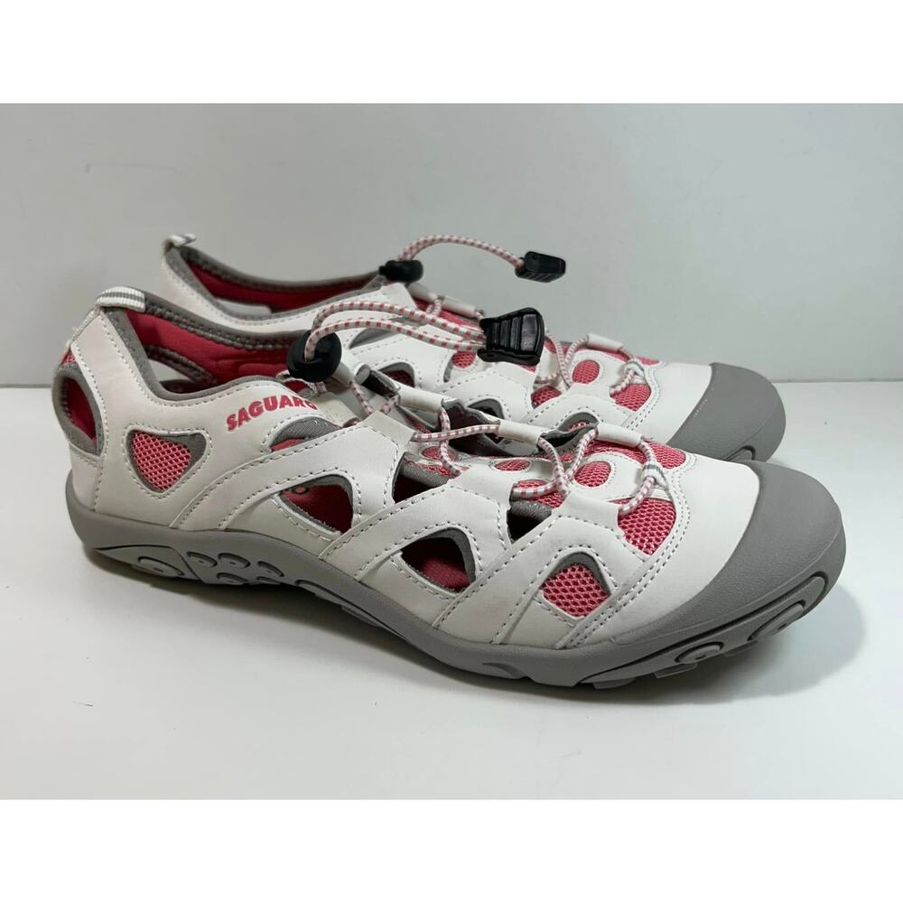 SAGUARO Outdoor Closed Toe Hiking Sandals Shoes White Womens 39 US8.5